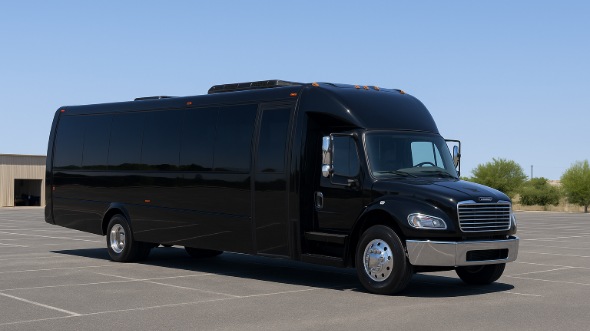 Exterior of Charter Bus Company Newark's 15 Passenger Minibus in Newark