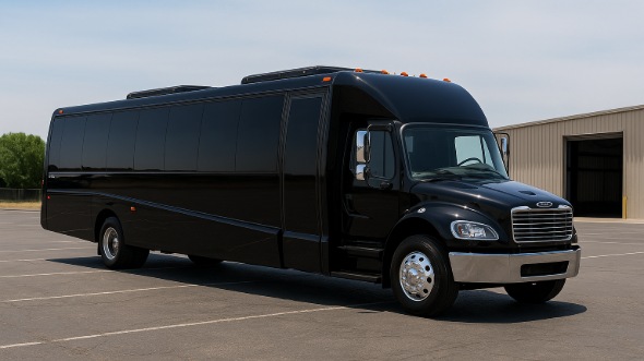 Exterior of Charter Bus Company Newark's 35 Passenger Minibus in Newark