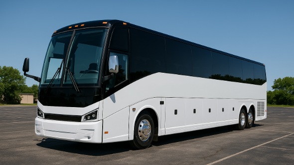 Exterior of Charter Bus Company Newark's 50 Passenger Charter Bus in Newark