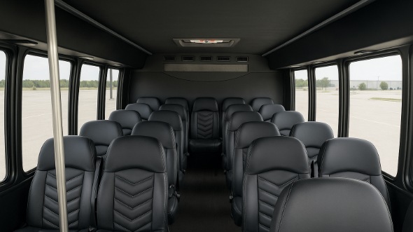 bloomfield 18 passenger minibus inside