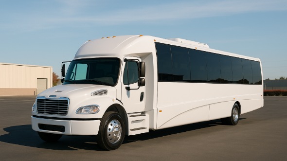 Exterior of Charter Bus Company Newark's Party Bus in Newark