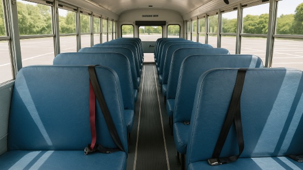 Interior of Charter Bus Company Newark's School Bus in Newark