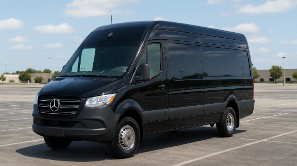 Exterior of Charter Bus Company Newark's Sprinter Van Rental With Driver in Newark